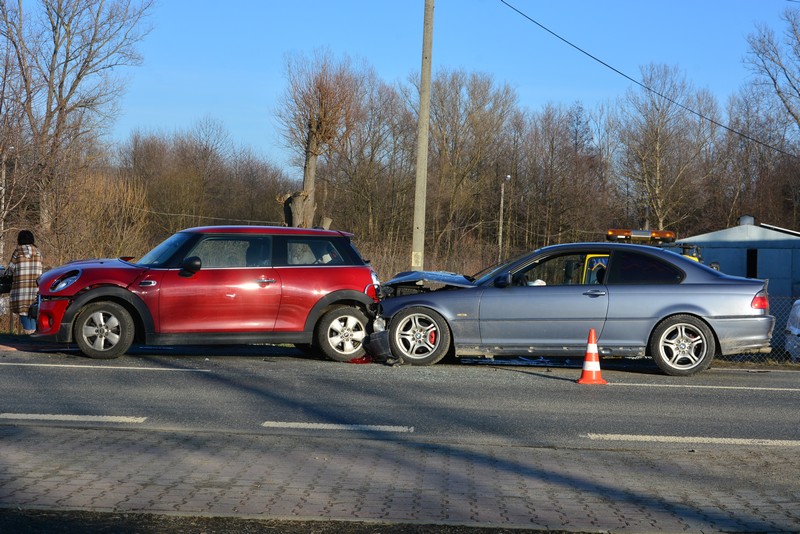 Kolizja trzech samochodów na ul. Rzeszowskiej w Krośnie